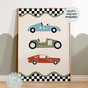 Race Car Prints, Vehicle Print, Racing Car, Boys Bedroom Prints, Vintage Race Car, Playroom Prints, Boys Gifts, Boys Bedroom, Race car Decor