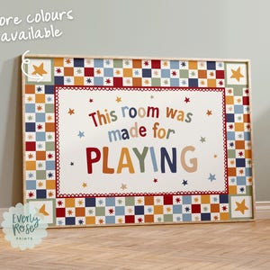 This Room Was Made For Playing Quote Print, Educational Kids Prints, Toddler Boys Bedroom, Playroom Decor
