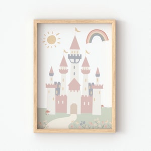 Girls Fairy Prints, Princess, Castle, Girls Prints, Unicorn Wall Art ...