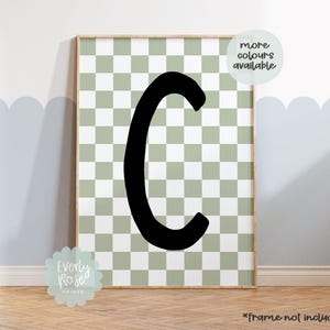 Personalised Name Print, Custom Text, Cool Kids, Check Pattern,  Boys Prints, Girls Prints, Kids Bedroom, Retro Scandi Style, Cool Kid Print