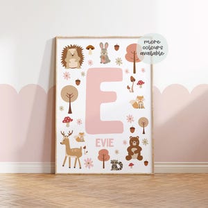 Personalised WOODLAND Print | Name Prints | Fox Bear Forerst | Prints | Nursery Print | Kids Bedroom | Woodland Animals | Woodland nursery