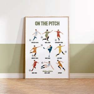 Football, Theme Prints, Pitch, Affirmation, Goal, Football Decor, Boys Decor, Girls Decor, Sports Prints, Kids Football Prints, Personalised