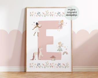 Personalised, Fairy Prints, Princess, Castle, Girls Prints, Unicorn Wall Art, Nursery Prints, Fairytale, Magical Kingdom, Wildflower