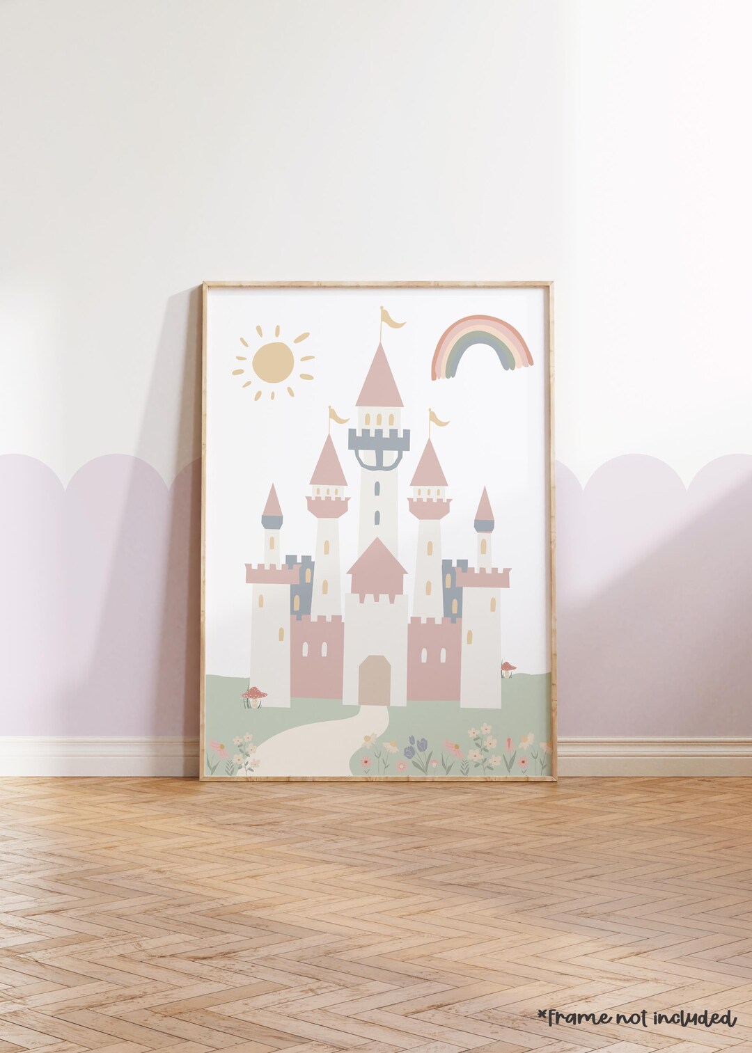 Girls Fairy Prints, Princess, Castle, Girls Prints, Unicorn Wall Art ...