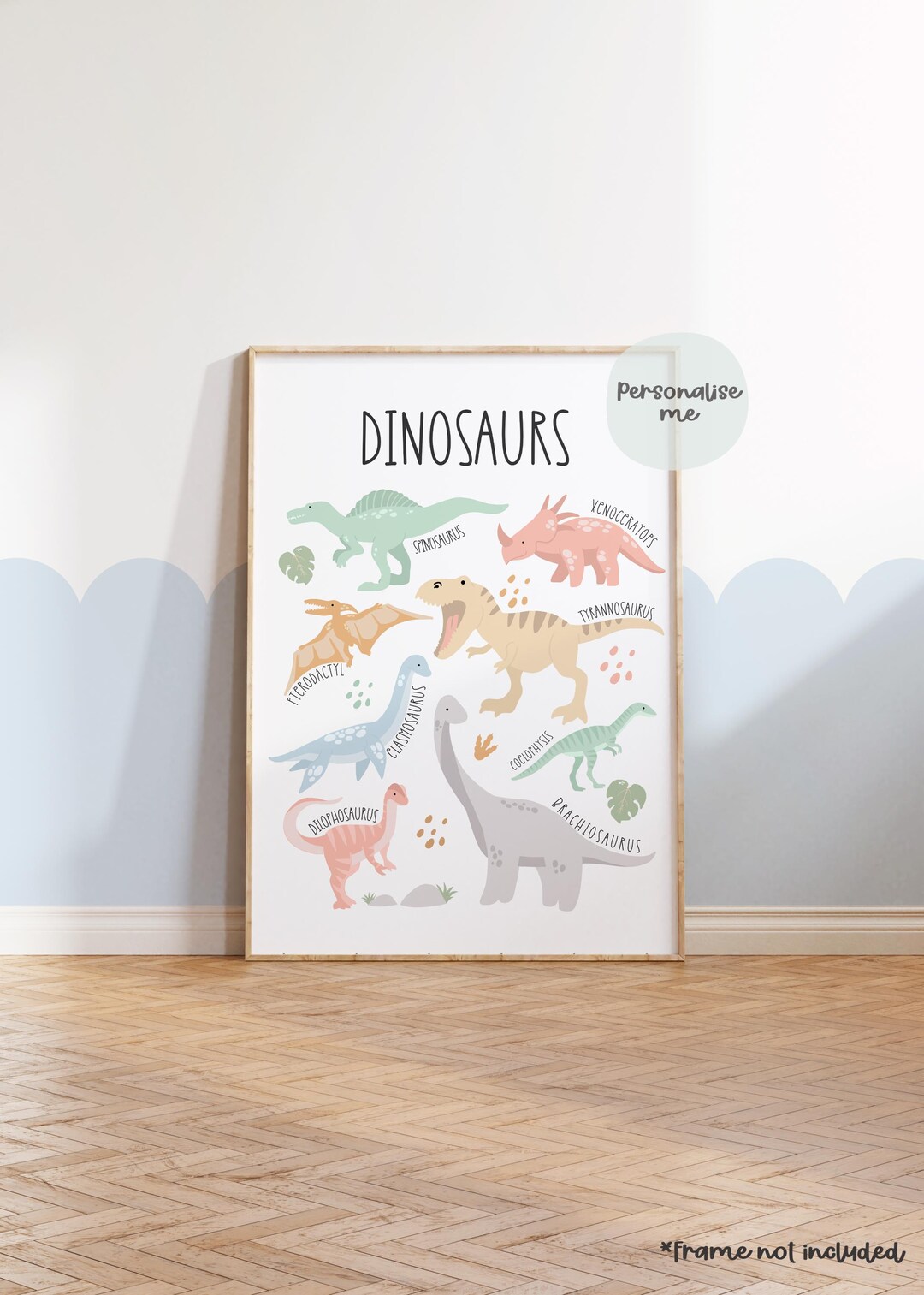 Personalised, Educational Prints, Dinosaur Types of Dinosaur Dinosaur ...