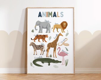 Safari Nursery Prints, Safari Animals, Born to be wild, Safari Prints, Animal Print, Nursery Decor, Wild One, Jungle Decor, Born Wild,