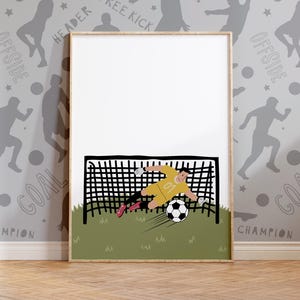 Set Of 3, Football Prints, Football Decor, Sports Prints, Football Bedroom Decor, Boys Bedroom Prints, Gifts For Football Fans, Personalised image 4