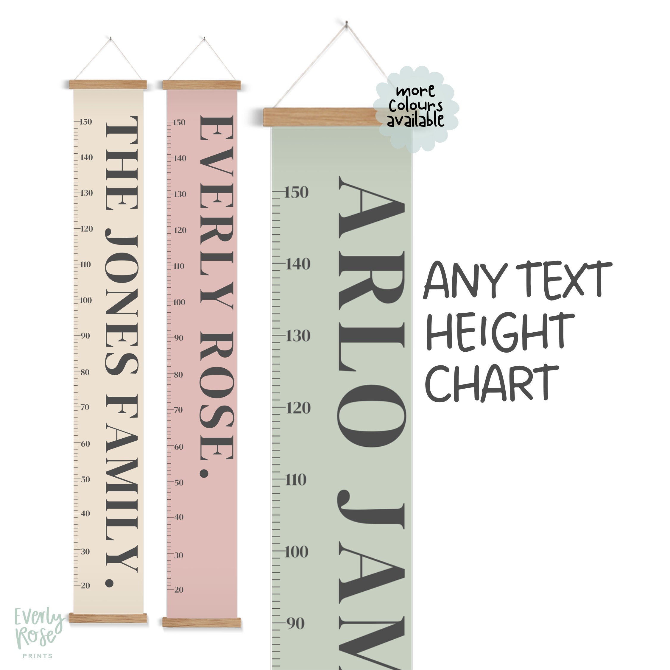 Height Level Names Wall Measurement Chart Personalized Kids Growth Chart With Name ...