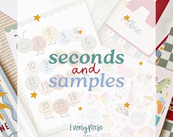 Láminas de muestra y con pequeños defectos - Láminas infantiles con descuento - EverlyRosePrints - Rebajas