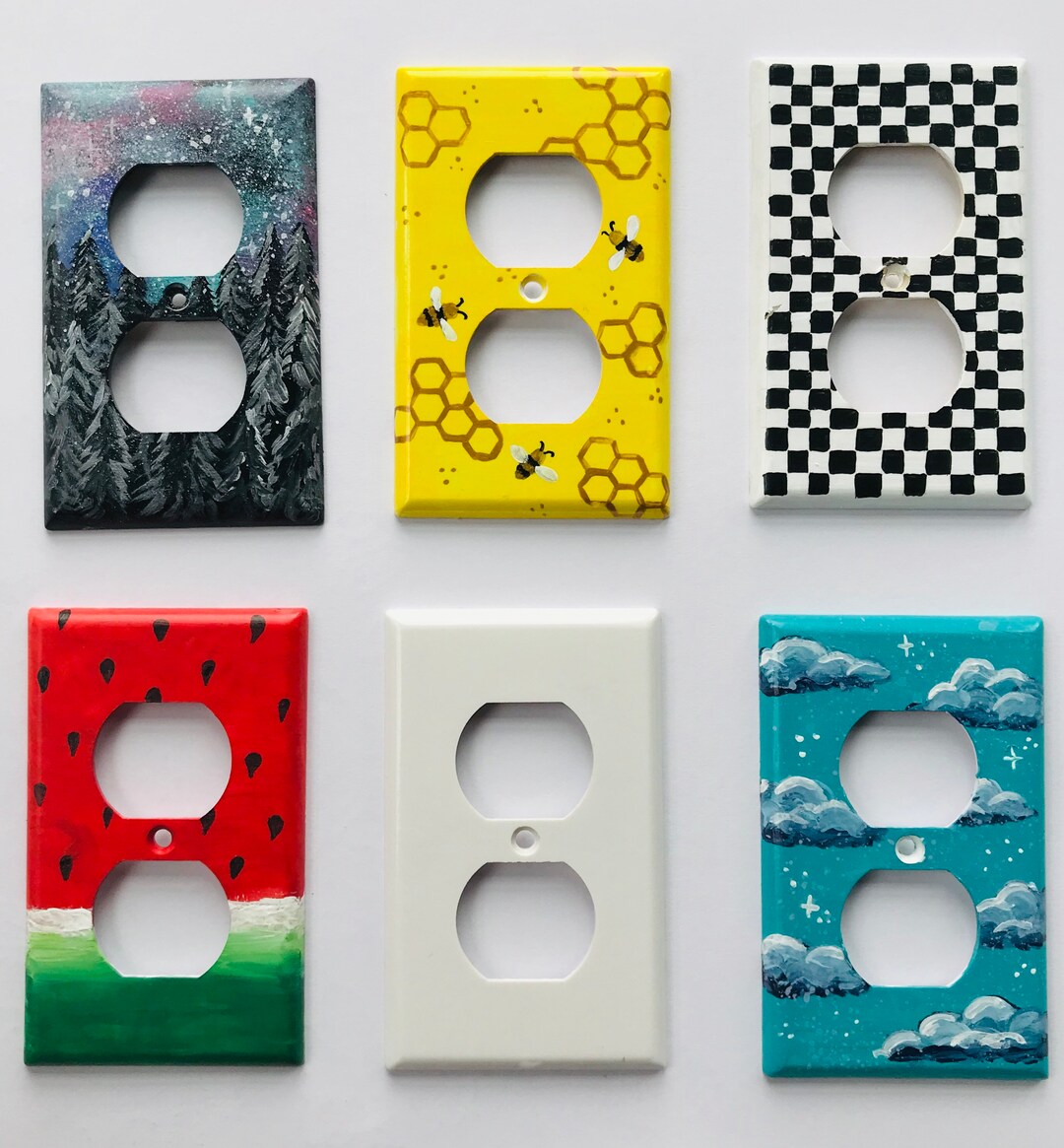Custom Hand Painted Outlet Covers Light Switch Covers Etsy