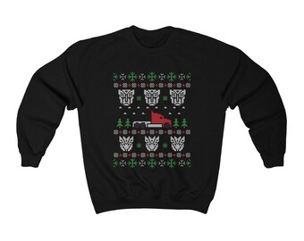 transformers ugly christmas sweater