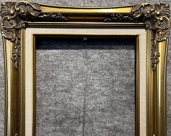 3.25" Gold picture French Style Vintage photo Frame Portrait NICE art gallery 233GL