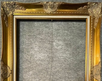 4" gold linen French Louis XVI Style Vintage frame art gallery B9GL frames4artcom