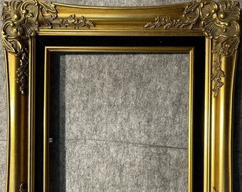 3.25" Gold picture French Style Vintage photo Frame Portrait NICE art gallery 233Gb