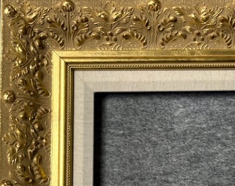 4" Gold Ornate Deluxe Antique Frame photo art gallery 1217G2L frames4artcom