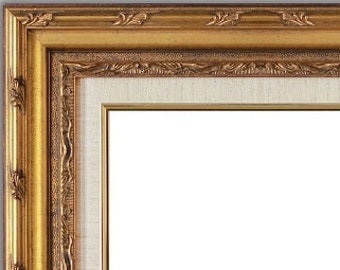 3.5" Gold Ornate Deluxe Antique Frame photo art gallery B25GL frames4artcom