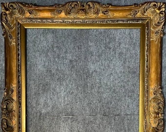 4.5" Exquisite Vintage Antique art hand carved gold  frame 1410G