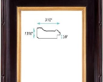 3.5" Black Ornate Deluxe Antique Frame photo art gallery M117at frames4artcom