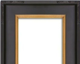 3.5" Black Ornate Deluxe Antique Frame photo art gallery 107B frames4artcom