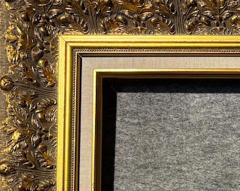 4" Gold Ornate Deluxe Antique Frame photo art gallery 1217GL frames4artcom