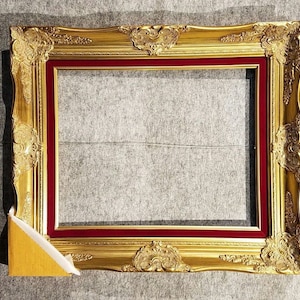4 gold with Red Ornate Deluxe Antique Frame photo art gallery B9GR frames4artcom image 2