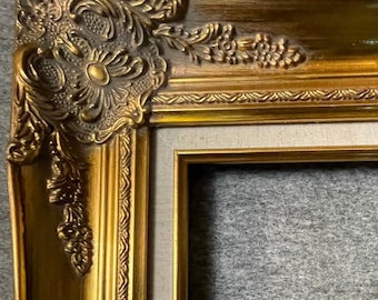 4" gold linen French Louis XVI Style Vintage frame art gallery B9GL frames4artcom