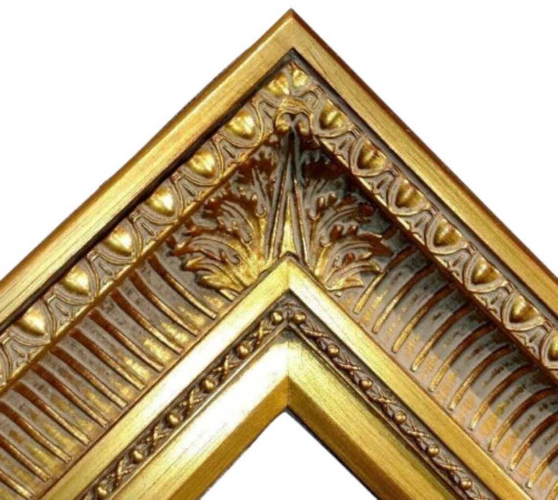4.25 Gold Fancy Gold Ornate Picture Frame photo art Etsy