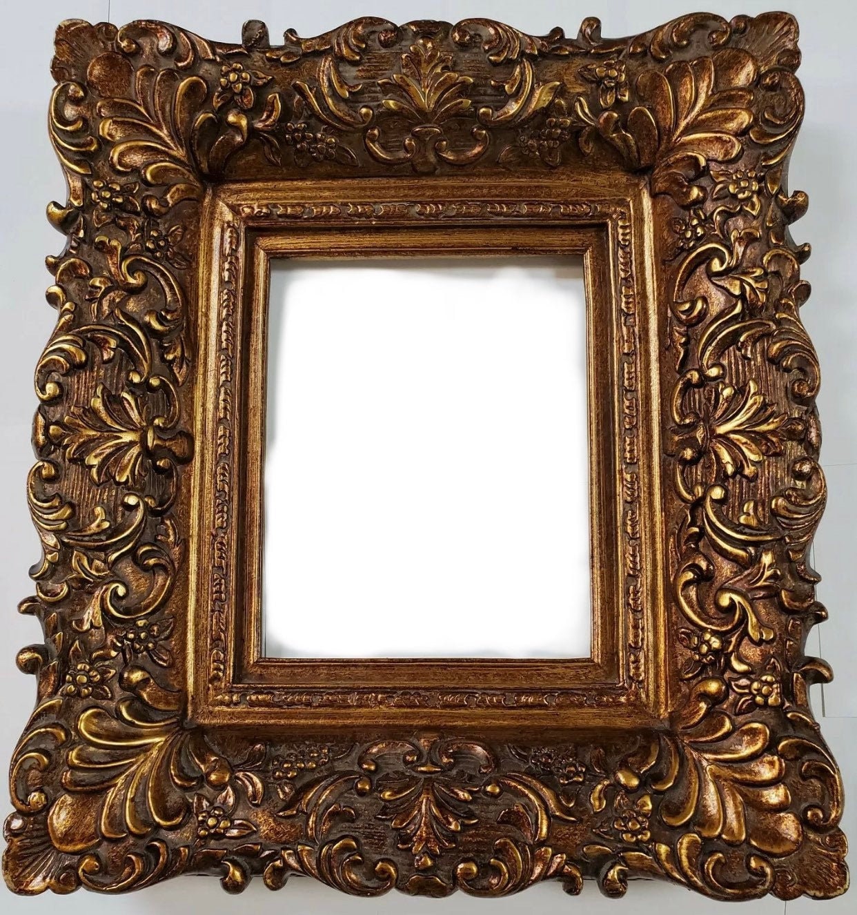 Frame It / Waban Gallery - Roma 8x8 Vintage Gold ready made picture frame -  style 159055-88