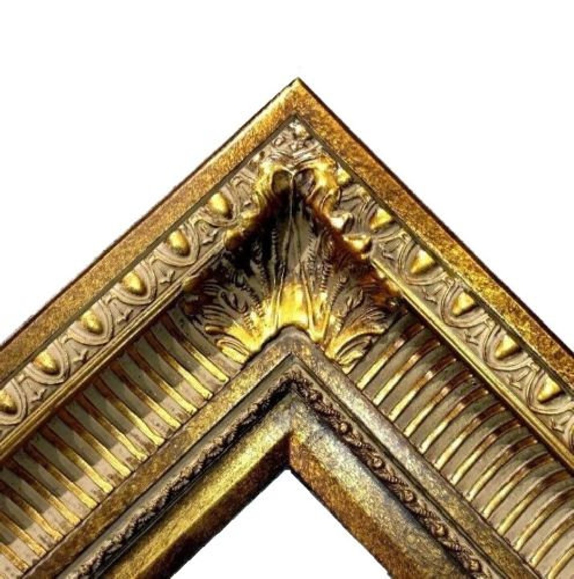 4.25 Gold Fancy Bronze Ornate Picture Frame Photo Art Etsy