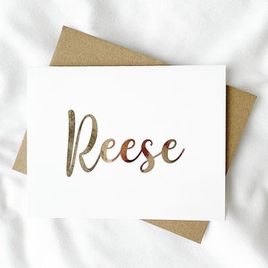 Custom Card | Personalized Card | Birthday Card | Bridesmaid Proposal | Gold, Rose Gold or Silver Foiled Card | Greeting Card