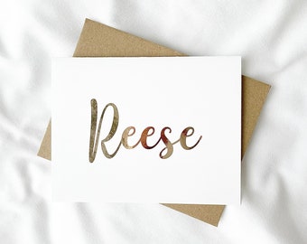 Custom Card | Personalized Card | Birthday Card | Bridesmaid Proposal | Gold, Rose Gold or Silver Foiled Card | Greeting Card