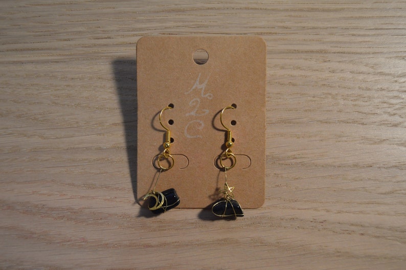 Gemstone /& Wire Earrings