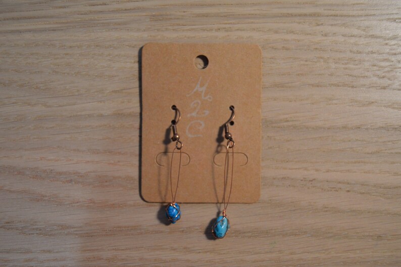 Gemstone /& Wire Earrings