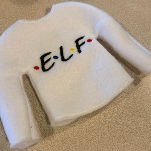 elf clothes, elf shirt, doll clothes, doll shirt, elf sweatshirt, doll sweatshirt, elf doll costume, elf doll shirt, child Christmas gift
