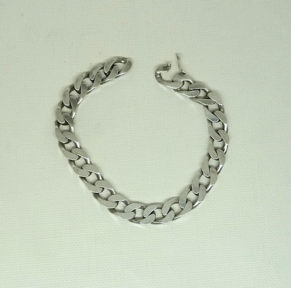 Vintage 925 Sterling Silver Cuban Bracelet