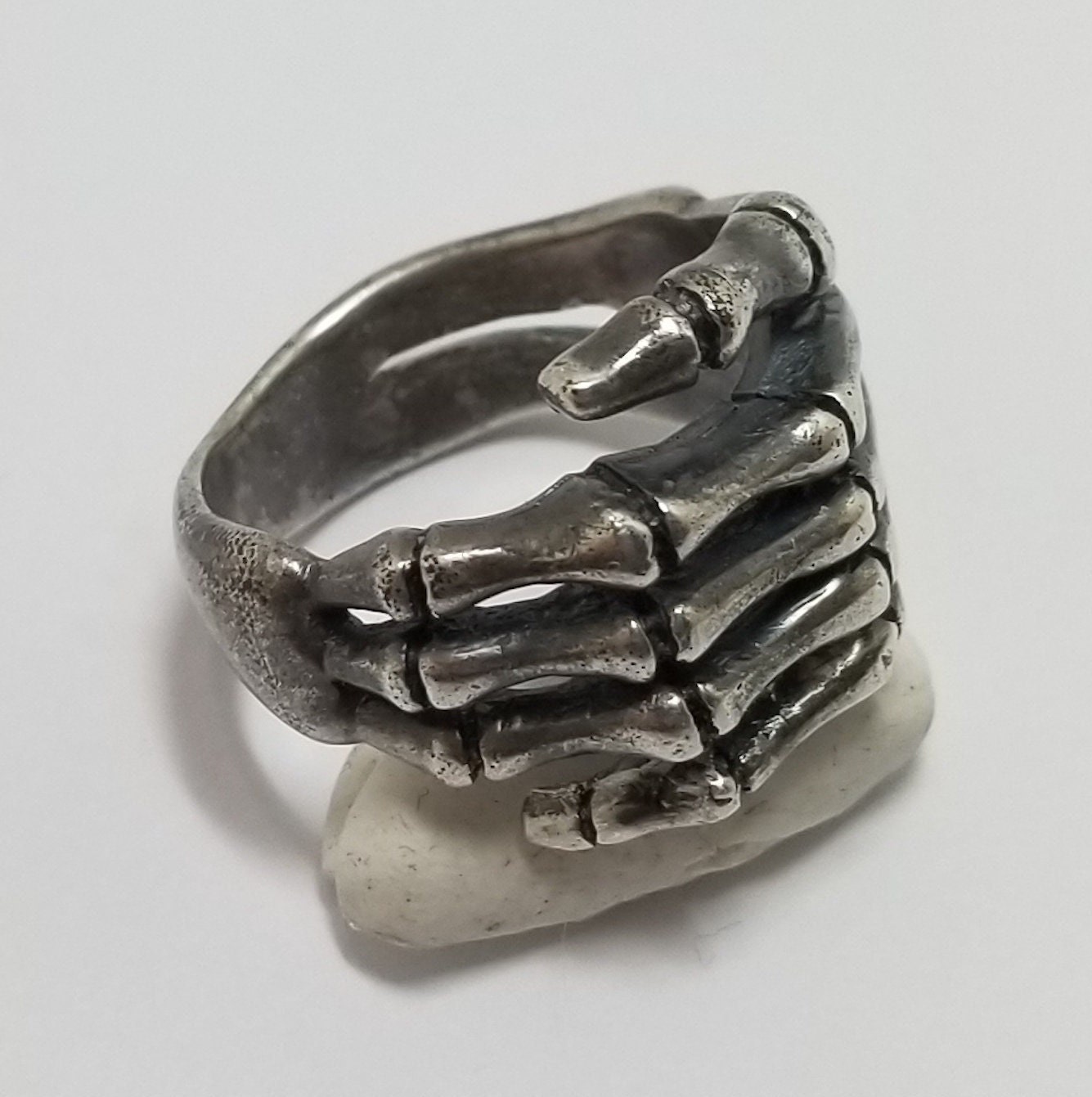 CRAZY PIG Skeleton Hand Ring / 925 Sterling Silver / Skeleton Ring