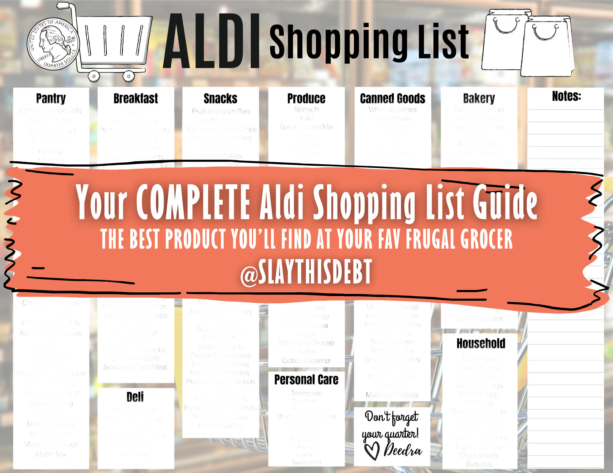 aldi grocery list shopping printable aldi shopping printable etsy