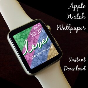 Watch Wallpaper Apple Watch Fitbit Smartwatch Watch Etsy File_download multicolored wallpaper with flowers, background. watch wallpaper apple watch fitbit