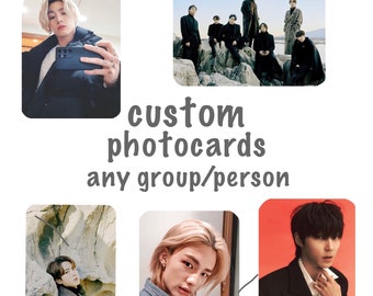 Custom Photocards - Any Group/Person/Idol/Actor - Customizable - Phone Case Decor and Collectible