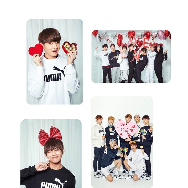 BTS Valentine’s Day/Heart Edition Photocards - Phone Case Decor and Collectible