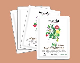Face Sheet Masks: Pore Tightening, Collagen Boost, Less Visible Fine Lines & Wrinkles- Peptide, Hyaluronic Acid, Diamond, Vitamin C(4 Packs)