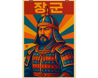 The Korean General | Wall Art, Evoking Power, Korean Tradition, and Cultural Pride, Wall Decor, Poster, Pop Art
