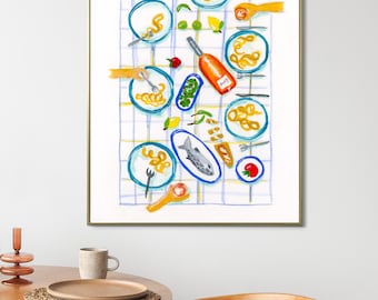 Spanish Tapas Print Illustration