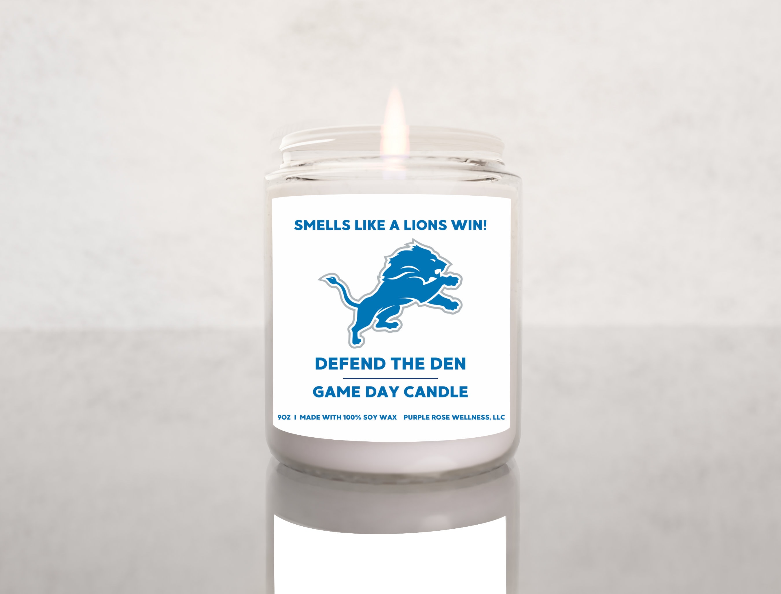 Smells Like A Lions Win Candle Unique Gift Idea Detroit Lions Gift