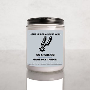 Light Up For A San Antonio Spurs Win Candle, Unique Gift Idea, Spurs Gift Candle, NBA Spurs, Game Day Decor, Sport Candle for Him