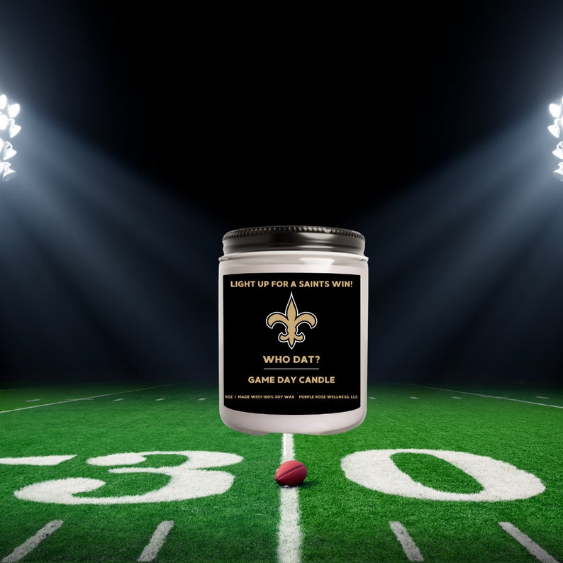 Smells Like A Saints Win Candle Unique Gift Idea New Orleans Saints