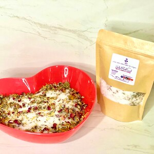 Herbal Bath Soak Epsom Dead Sea Salt Oats Natural Organic Bath Melt Relaxing Rejuvenating Skincare Therapeutic Bath Soak