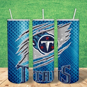 NFL Tennessee Titans 20oz Skinny Tumbler I Sublimation Design I American Football I NFL I Sports Gift I Football Season Gift I NFL Fans