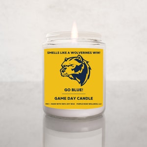 Smells Like A Wolverines Win Candle | Unique Gift Idea | Michigan State Wolverines Candle | Game Day Decor | Sport Candle | College Football