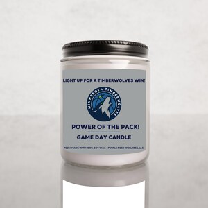 Light Up For A Minnesota Timberwolves Win Candle, Unique Gift Idea, Timberwolves Gift Candle, Game Day Decor, Sport Candle for Him